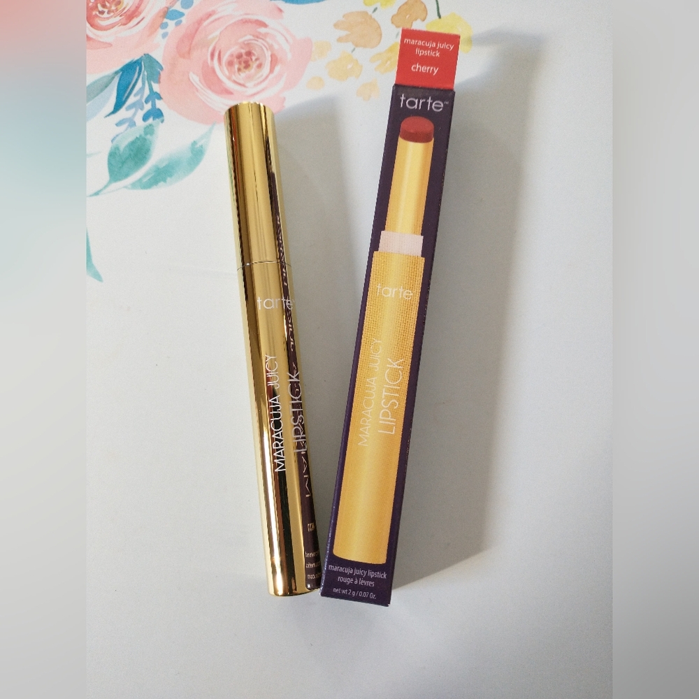 Tarte Maracuja Juicy Lipstick in Cherry (Red) Moisturizing Lip Colour